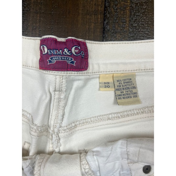 Denim and Co Women's Off White High Rise Skinny Jeans, Size 20 - Picture 5 of 6